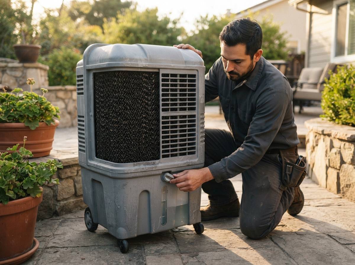 Evaporative air coolers can cut cooling costs in hot, dry climates.